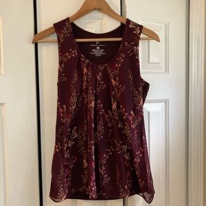 New York & Company Mixed Media Sleeveless Top Sz S